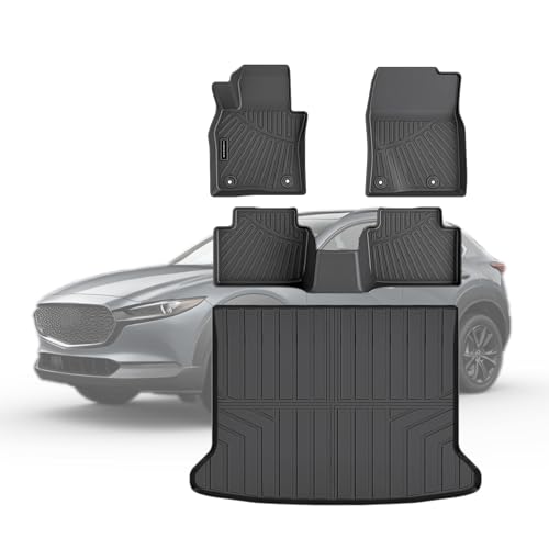 TPE Floor Mats for 2019-2026 Mazda CX30(0nly fit Hatchback) All Weather Car Floor Liners Fit 2019-2026 Mazda CX30 Accessories Black - size: 2019-26|For Mazda CX30|1st&2nd