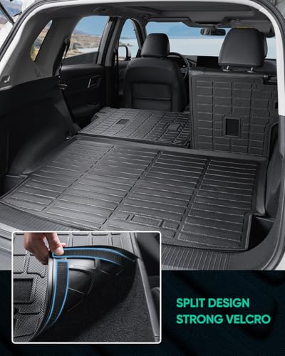 Floor Mats for Nissan Rogue 2026 2025 2024 2023 2022 2021 Accessories, All Weather Protection Heavy Duty Car Floor Liners, Full Coverage TPE Rubber Cargo Mats with Backrest Protectors (Not for Sport)