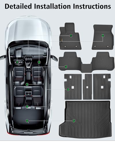 Floor Mats Custom Fit for BMW X3 2025 2026 M50/30 xDrive Trunk Mat with Backrest Mat All Weather TPE Rubber Cargo Liner Anti-Slip Full Set for BMW X3 Accessories (Trunk Mat+Backrest Mats+Floor Mats) - size: For BMW X3 2025-2026