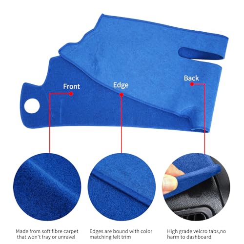 Dash Cover Custom Fit for 1997-2000 Chevy Chevrolet/GMC C1500 C2500 C3500 K1500 K2500 K3500, 1997-1999 GMC Yukon/Chevy Tahoe, 1999-2000 Cadillac Escalade,Dashboard Cover Mat Pad (Blue) - color: Blue
