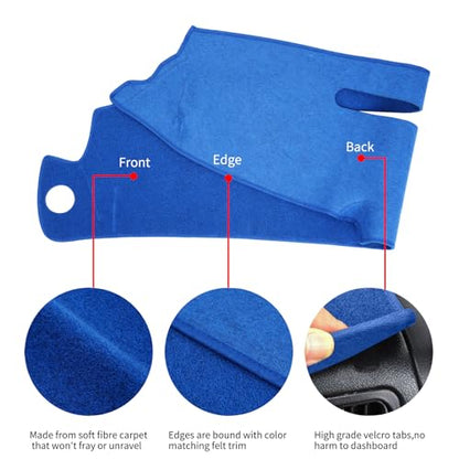 Dash Cover Custom Fit for 1997-2000 Chevy Chevrolet/GMC C1500 C2500 C3500 K1500 K2500 K3500, 1997-1999 GMC Yukon/Chevy Tahoe, 1999-2000 Cadillac Escalade,Dashboard Cover Mat Pad (Blue) - color: Blue