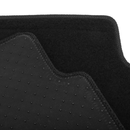 IKON MOTORSPORTS, Nylon Car Floor Mats Compatible with 2024-2025 Hyundai Kona Gas Only, OE Style Black Driver Passenger Car Carpets, Front Rear 4PCS Full Set