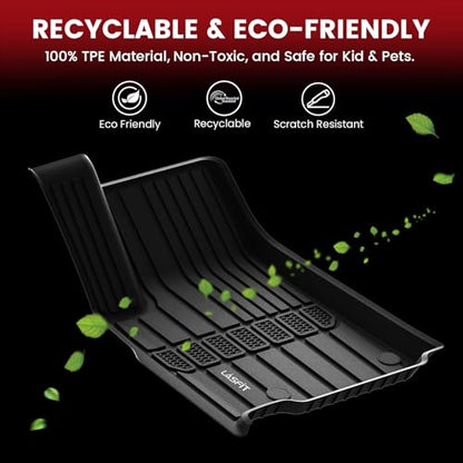 LASFIT Floor Mats for Jeep Grand Cherokee L 2021-2025 2026 7 Seat (NOT Fit for 6-Passenger) All Weather TPE Custom Fit Car Mats Floor Liners 1st & 2nd & 3th Row, Black - style: Grand Cherokee L 7-Seat 2021-2025 Floor Mats