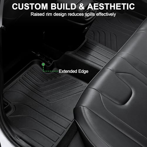 Floor Mats for 2021-2026 Hyundai Elantra (Not for Hybrid) & Elantra N, TPE All Weather Durable Floor Liners Door Sill Guards for Hyundai Elantra Gas Accessories