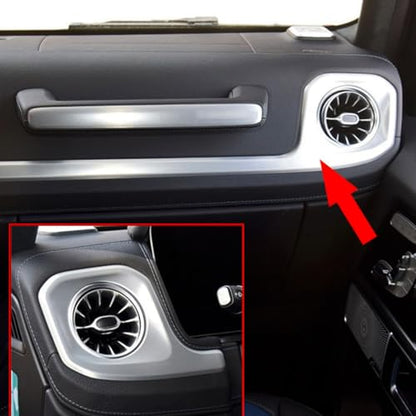 Real Carbon Fiber Interior Center Console Side Outlet Trend Decorative Strip for Mercedes-Benz G-Class W464 2019 to 2025 G350 G400 G500 (Black)