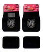 Universal Fit Car Truck Front/Rear 4-Piece Full Set Crystal Bling Rhinestone Studded Black Carpet Floor Mats (Horse Shoe/Black) - color: Horse Shoe/Black