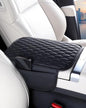 ESKONKE [Upgraded] Car Center Console Cover with 2 Storage Bags - Premium Nappa Leather Armrest Cover, Scratch & Wear Resistant, Waterproof Car Interior Accessories (Black) - color: Black