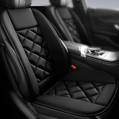 Car Seat Cushion with Back Support Pillow, Car Seat Cushion for Long Driving, Breathable Car Seat Protector, 1.2'' Thick Memory Foam Design for Pain Relief, Seat Pad for Car SUV Truck (Black) - color: Black