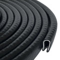 Rubber Edge Trim Black 26Feet, Fits 1/16” Edge, Flexible U Channel Rubber Seal Strip for Sharp/Rough Surfaces, Automotive, Trucks, Boats - color: Black-Fits 1/16” Edge