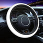 Elastic Stretch Steering Wheel Cover,Warm in Winter and Cool in Summer, Car Universal 15 inch, Microfiber Breathable Ice Silk, Anti-Slip, Odorless, Easy Carry,White - color: White
