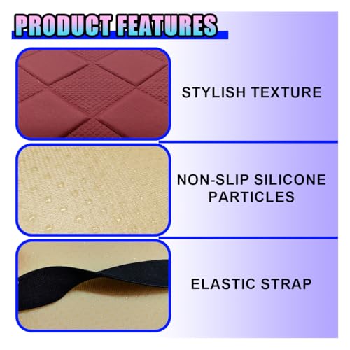 Leather Car Center Console Cover, Anti-Scratch Auto Middle Console Protective Cushion with 2 Storage Bags, Universal Waterproof Vehicle Armrest Pad Accessory for Sedan, SUV, Truck (Burgundy) - color: Burgundy