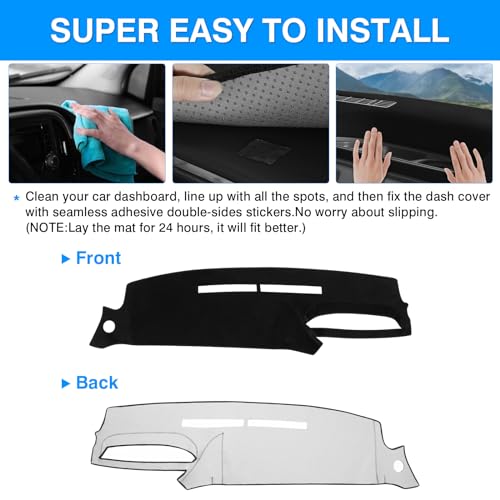 Autorder Dashboard Cover Mat for 1995 1996 Chevy Chevrolet Silverado C/K 1500 2500 3500&Tahoe&Suburban/GMC Sierra&Yukon Pickup Truck Accessories Dash Cover Upgrade Velvet Dash Mat - size: 1995 1996 Silverado