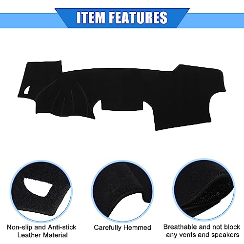 Dash Covers Mat for Toyota RAV4 2007-2012 Upgrade Polyester Car Center Console Interior Trim Dashboard Cover for Toyota RAV4 Protector Black