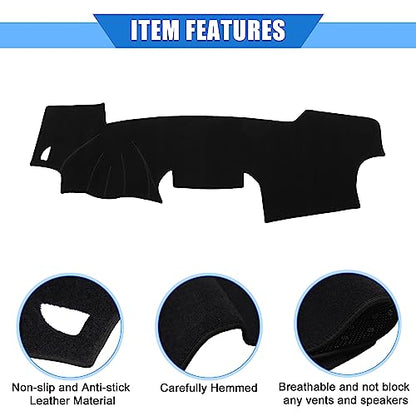 Dash Covers Mat for Toyota RAV4 2007-2012 Upgrade Polyester Car Center Console Interior Trim Dashboard Cover for Toyota RAV4 Protector Black