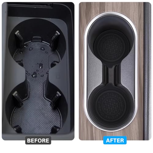 Mandark Car Cup Holder Coaster, 2.75 Inch Non-Slip Vehicle Cup Holder Insert Mats, Dustproof Automotive Interior Console Cup Insulated Pads Accessories, Universal for SUV, Sedan, Truck (Black) - color: Black