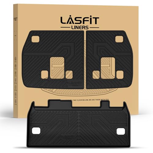 LASFIT Cargo Mat & Backrest Mats for Kia Carnival 2026 2025 2024 2023 2022 / Kia Carnival Hybrid 2025-2026, All Weather TPE Custom Fit Mats Car Trunk Mat Cargo Liner Accessories, Black - size: 3)For Kia Carnival (Hybrid) | 2022-2026 | Cargo
