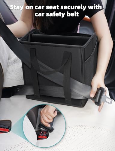 Car Seat Organizer Backseat Car Organizer with 4 Compartments, 4 Cup Holders and 7 Mesh Pockets for Front and Rear Seat, Black - color: Black