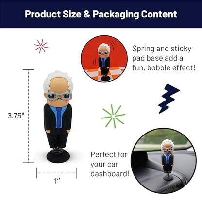 Bernie Sanders Dashboard Dancer - Funny Bobblehead Car Accessory - Patriotic Gag Gift for Bernie Fans and Humor Lovers - style: Bernie Sanders
