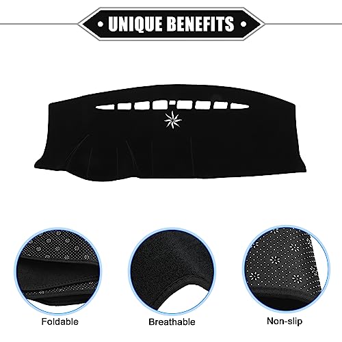 Dashboard Cover Compatible for Ford Edge 2011-2014, Nonslip Polyester Black Dash Cover Mat Dash Board Protector Cover