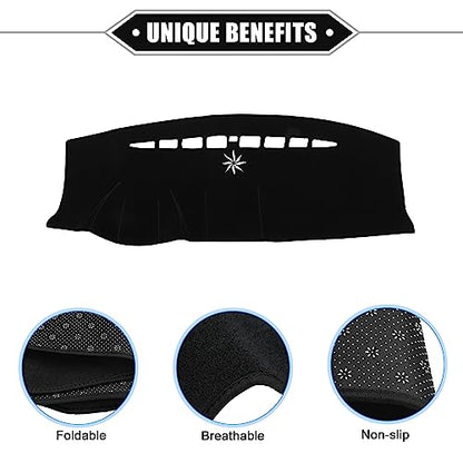 Dashboard Cover Compatible for Ford Edge 2011-2014, Nonslip Polyester Black Dash Cover Mat Dash Board Protector Cover