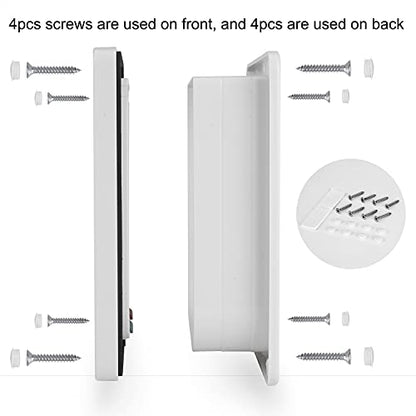 Depets Medium Cat Flap Door with 4 Way Lock (Outer Size 7.5" x 7.8"), Magnetic Pet Door Kit White, Weather-Resistant Cat Door for Cats & Doggy - size: M - Inner Size: 5.9" x 6.3" ( W x H)