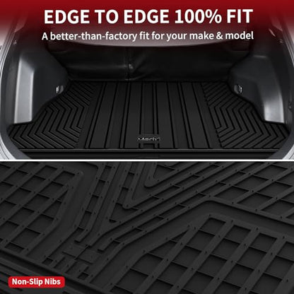 LASFIT Cargo Trunk Mat for Toyota RAV4 2025 2024 2023 2022 2021 2020 2019 (Include Hybrid) All Weather TPE Rear Trunk Cargo Liner Custom Fit Waterproof RAV 4 Cargo Tray Accessories, Black