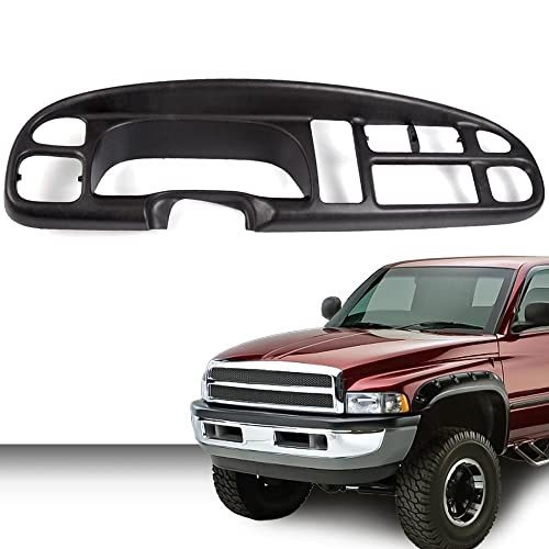 PIT66 Dash Board Bezel Cover Compatible with 1998-2001 Dodge Ram Truck Dashboard Cover w/Clips 68042746AC 5GK51DX9AA 5EU11DX9AB - size: 1998-2002 Dodge Ram(Without Vents)