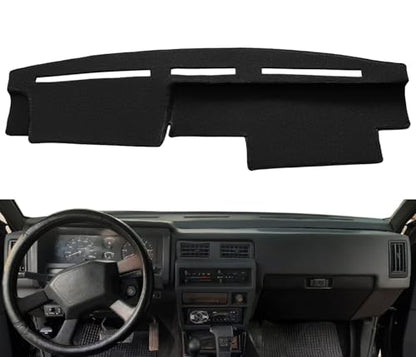 Dash Cover Mat Custom Fit for Nissan Pathfinder D21 Hardbody Pickup Truck 1986-1993, Dashboard Cover Pad Carpet Protector (Black) F77 - color: 86-93 Black