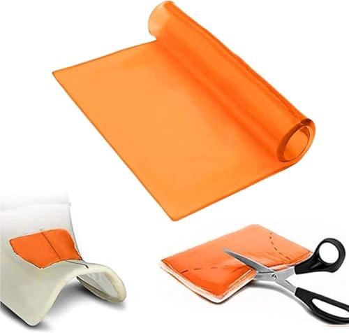 Motorcycle Seat Gel Pad Car Driver Passenger Seat Cushion Shock Absorption Mats Soft Cooling DIY Gel Pad Comfort Long Sitting Office Chair Wheelchair Seat Cushion Orange (25 x 25 x 2cm) - color: Orange