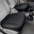 BEITK,2 Pack Leather Front Car Seat Cover Bottom Car Seat,Anti-Slip and Full Wrap Driver Car Seat Protectors Storage Pocket,Luxury Waterproof Bottom Auto Seat Cushion Pad MatMost Vehicles(Black) - color: black-2pcs