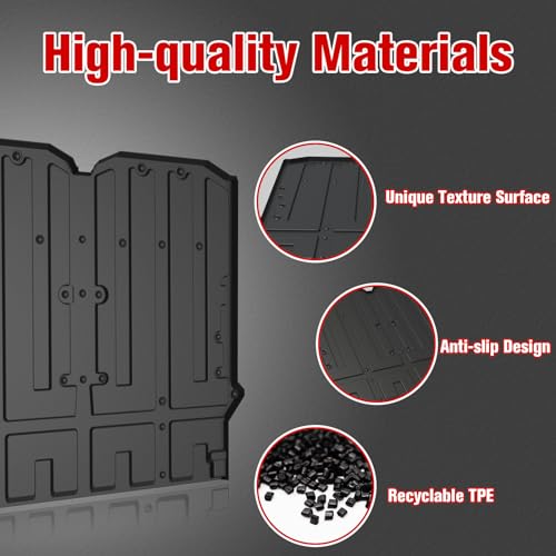 Trunk Mat for Honda Pioneer 700-4 14-24, TPE Rear Cargo Liner Bed Mat All Weather Protector Slush Liner for UTV Honda Pioneer 700-4 2014-2024 Accessories, Replace# 0SP42-HL3-201