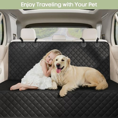 Dog Car Seat Cover for Back Seat, Waterproof Pet Bench Seat Cover for Dogs, Scratchproof Nonslip Rear Seat Protector for Cars, Trucks, SUVs - size: Full Bench