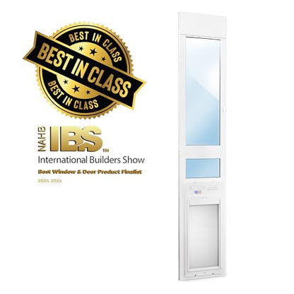 Power Pet Roll Up Smart Automatic Patio Pet Door, Proven Pet Operated Technology, Heavy Aluminum, Dual Low-E Glass, Safe, Secure, Airtight, Manual/App Control, 24/7 Timers - color: Patio Tall - 92½-96, size: Large