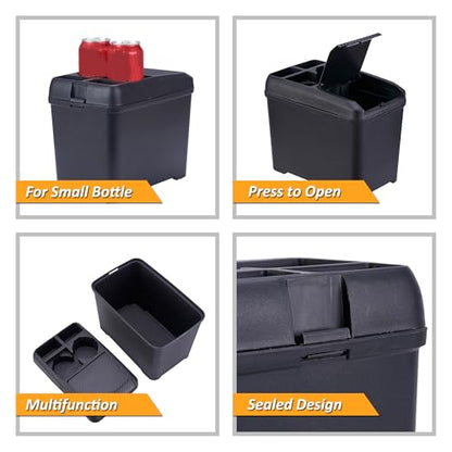 Car Trash Can Bin Waste Container Multi-Function Storage Box Car Cup Holder Car Organizer