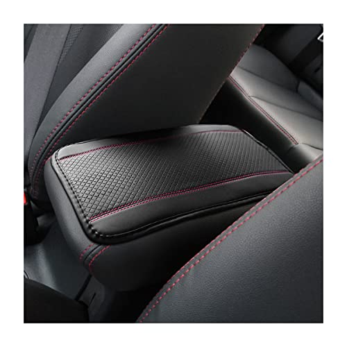 Moly Magnolia Auto Center Console Pad, PU Leather Car Armrest Seat Box Cover, Waterproof Non Slip Soft Armrest Box Cushion Protector, Car Accessories Universal for SUV, Truck, Van (Black/Pink) - color: Style 2-Black/Pink