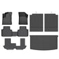 Binmotor-All Weather Floor Mats & Cargo Liner for Volkswagen Atlas 2018-2026 (7 Passenger Bench Seating), 3 Rows Full Set Car Mats TPE, Heavy Duty Car Floor Liners Guard for VW Atlas Accessories - style: 1) Car Mats for VW Atlas 7 Seats (2018-2026) full s