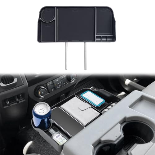 2026 Upgrade Front Center Seat Headrest Organizer Compatible with 2011-2025 2026 Ford F150 F250 F350 F450 F550 F650 Accessories, Coin Container Storage Box with Non-Slip Silicone Mat (Jump Seat Only) - color: Fits 2011+ F150-Seat Headrest Organizer