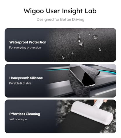 Wigoo 2026 New Model Y Juniper Accessories Dashboard Cover [Anti-Glare and Sun Protection] Suede Dash Mat for New Model Y Juniper(2025-2026), Model Y Juniper Accessories (Black)