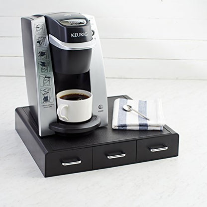 Amazon Basics K-Cup Compatible Coffee Pod Storage Drawer, 3 Easy-Open Drawers, 36 Pod Capacity, Black - size: (Pack of 1)