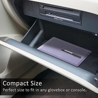 FINPAC Car Registration and Insurance Card Holder, Vehicle Glove Box Card Organizer Wallet Automobile Accessories for License - color: Lilac Purple