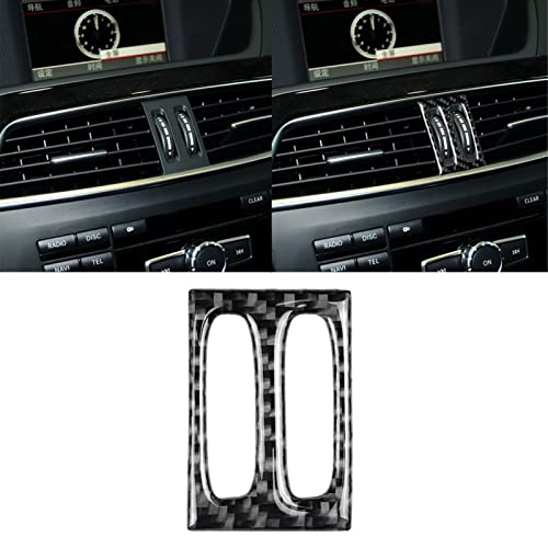 for Mercedes-Benz C-Class W204 2011-2013 Real Soft Carbon Fiber Center Console Air Vent Outlet Knob Frame Cover Trim Sticker Car Interior Accessories - color: Central Air Vent Knob