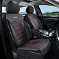 Coverado Front Seat Leather Covers, Full Leather Construction with Carbon Fibre Weave, Universal Fit for Most Cars SUV Trucks (Redline) - color: RedLine, size: Front