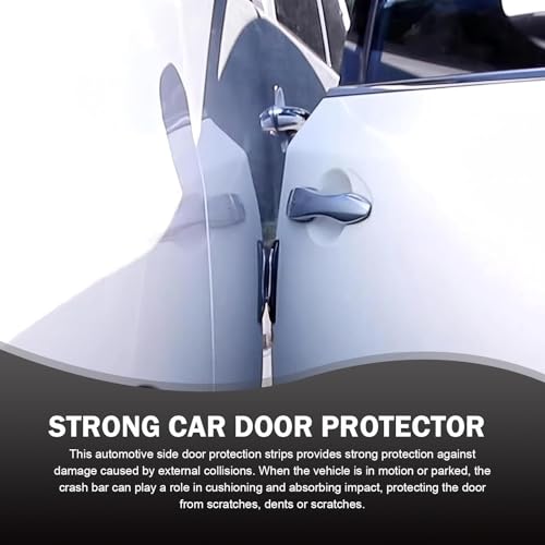 4PCS Car Door Edge Guards, Anti-Scratch Auto Side Door Edge Guard Trim Strip, Self Adhesive Vehicle Doors Protector Bumper Guard, Universal Auto Exterior Accessories (Black)