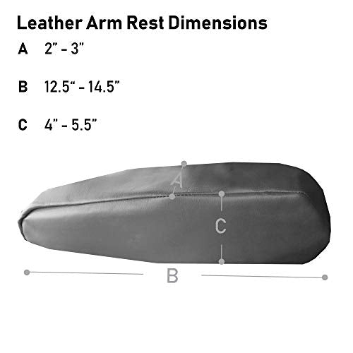 FH Group Premium Faux Leather Armrest Cover Semi-Universal Fit, One Pair, Set of 2 Gray - color: Gray, style: Armrest Cover
