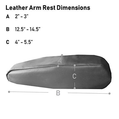FH Group Premium Faux Leather Armrest Cover Semi-Universal Fit, One Pair, Set of 2 Gray - color: Gray, style: Armrest Cover