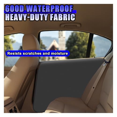 2 Pack Dog Car Door Protector, Waterproof 600D Anti-Scratch Vehicle Door Covers, Universal Pet Interior Guard for SUV, Truck & Sedan, Machine Washable, Protect Against Drool Marks (Black)