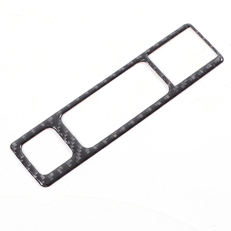 for Hummer EV Accessories Car Center Control Electronic Handbrake Trim Cover for Hummer EV 2024 2025+ Real Carbon Fiber Electronic Handbrake Switch Panel Trim (Black) - color: Black