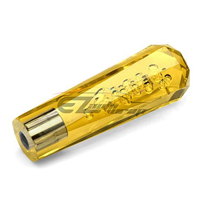 EZAUTO WRAP Shift Knob Stick Crystal Transparent Bubble Yellow Throw Gear Shifter 15cm - color: Yellow, size: 15cm
