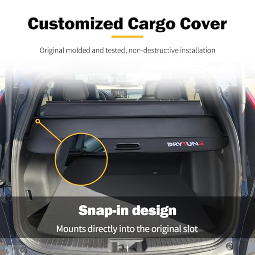 Cargo Cover for Honda CRV 2026 2025 2024 2023, Retractable Cargo Trunk Cover for Honda CRV 2023-2026, w/Extension and Straps - style: Carbon Fiber Leather - Extension & Straps