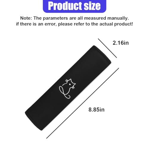 2PCS Car Seat Belt Covers, Breathable Soft Seat Strap Cushion Pad for Neck Shoulder Protection, Universal Safety Vehicle Interior Harness Pad Accessories for Cars, SUVs, Trucks (Cat) - size: Cat